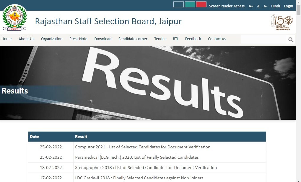 Rajasthan VDO Pri Result 2022