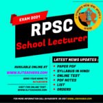 RPSC 1st Grade School Lecturer Syllabus in Hindi Pdf Download